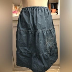 HOMEMADE Blue 3-Tiered Vintage Embellished Skirt/Strapless Dress S268